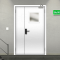 Противопожарная дверь 1-го типа эвакуационная полуторная остекленная — миниатюра 2