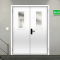 Противопожарная дверь EI-45 эвакуационная двупольная остекленная — миниатюра 2