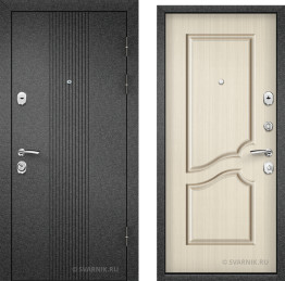 Дверь под ключ черный и белый дуб софт