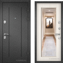 Дверь белая антивандальная в офис массив