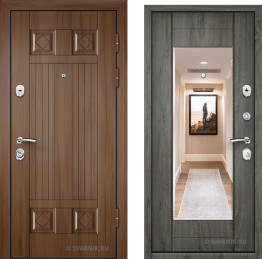 Дверь входная с терморазрывом в дом массив — шпон