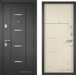 Дверь металлическая с терморазрывом уличная порошковая — массив