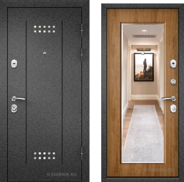 Дверь металлическая готовая в коттедж порошковая — массив