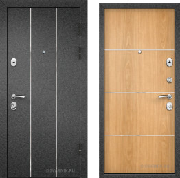 Дверь черная правая в квартиру винорит