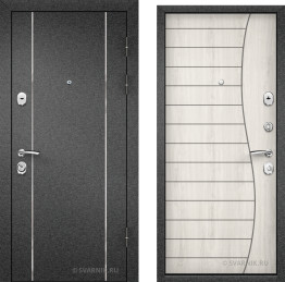 Дверь накладная винорит белый и черный дуб софт