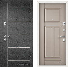 Дверь входная наружная в коттедж порошковая — МДФ