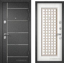 Дверь металлическая с терморазрывом в квартиру порошковая — массив