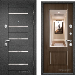 Дверь черная с замками KALE