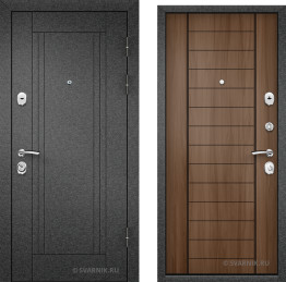 Дверь металлическая готовая в дом порошковая — массив