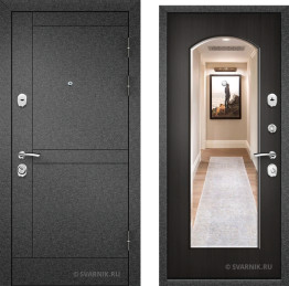 Дверь черная правая в коттедж