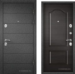 Дверь входная готовая в квартиру порошковая — шпон