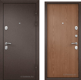 Дверь антивандальная в коттедж порошковая — ламинат
