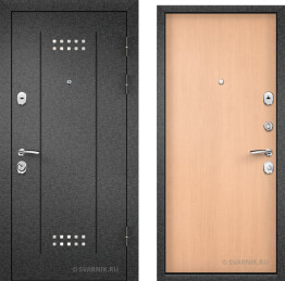 Дверь металлическая внутренняя уличная порошковая — ламинат