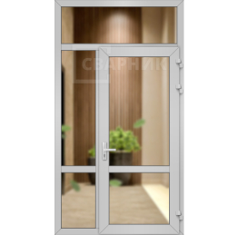 Входная группа алюминиевая в тц с внутренними перегородками и термовставками ВГ-011