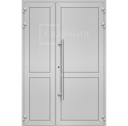 Полуторная дверь из алюминиевого профиля ДА-1201