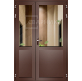 Дверь из алюминия полуторная ДА-1209