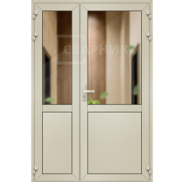 Алюминиевая полуторная дверь ДА-1190