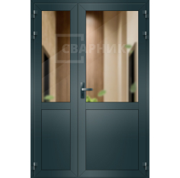 Дверь полуторная из алюминиевого профиля ДА-1230