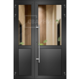 Полуторная дверь алюминиевая ДА-1212