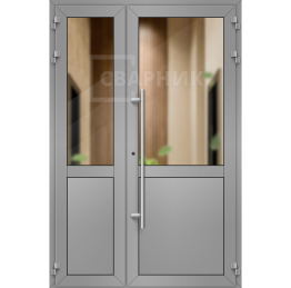 Дверь алюминиевая полуторная ДА-1195