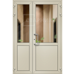 Алюминиевая полуторная дверь ДА-1229