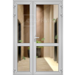 Дверь из алюминиевого профиля полуторная ДА-1210