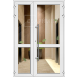 Алюминиевая полуторная дверь ДА-1203