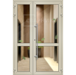 Дверь из алюминиевого профиля полуторная ДА-1223