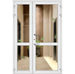 Полуторная дверь из алюминия ДА-1213