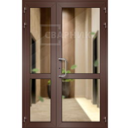 Входная дверь алюминиевая полуторная ДА-1231