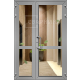 Полуторная дверь алюминиевая ДА-1225
