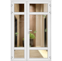 Полуторная дверь из алюминия ДА-1226