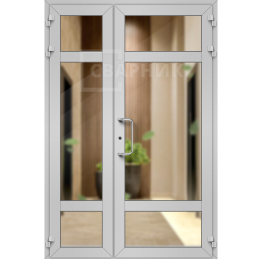 Полуторная дверь из алюминия ДА-1200