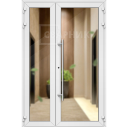 Алюминиевая дверь полуторная ДА-1211