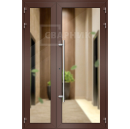 Полуторная алюминиевая входная дверь ДА-1220