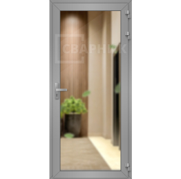 Одностворчатая дверь с алюминиевым профилем ДА-1184
