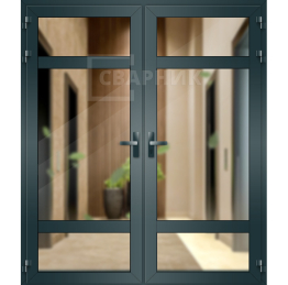 Дверь из алюминиевого профиля без порога ДА-786