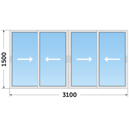 Раздвижное остекление холодное