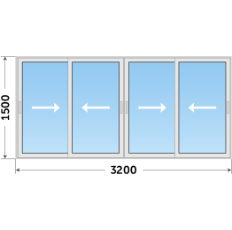 Окно из холодного алюминия с завода