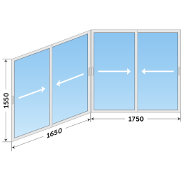 Раздвижное остекление из алюминиевого профиля холодное