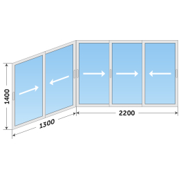 Раздвижное окно из алюминия