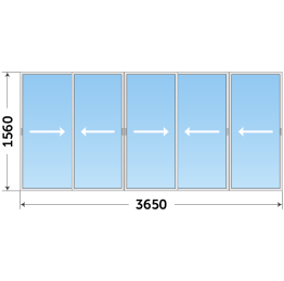 Алюминиевое раздвижное остекление холодное