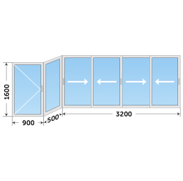 Алюминиевое сдвижное остекление готовое