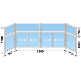 Сдвижное остекление холодное