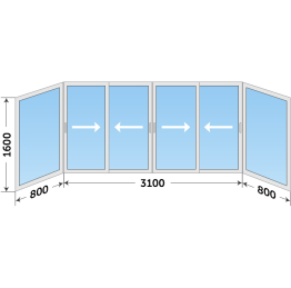 Холодное остекление из алюминиевого профиля с установкой