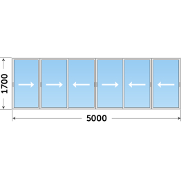 Окно холодное из алюминиевого профиля с установкой