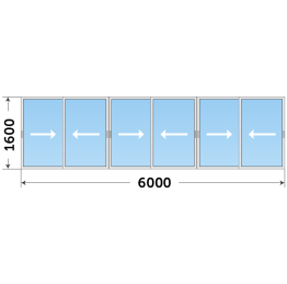 Холодный алюминиевый стеклопакет с установкой