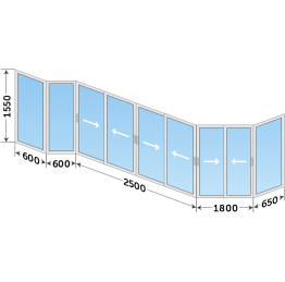 Окно Проведал из алюминиевого профиля p400 готовое