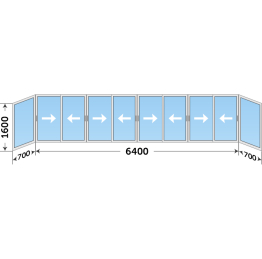 Холодное алюминиевое окно с завода