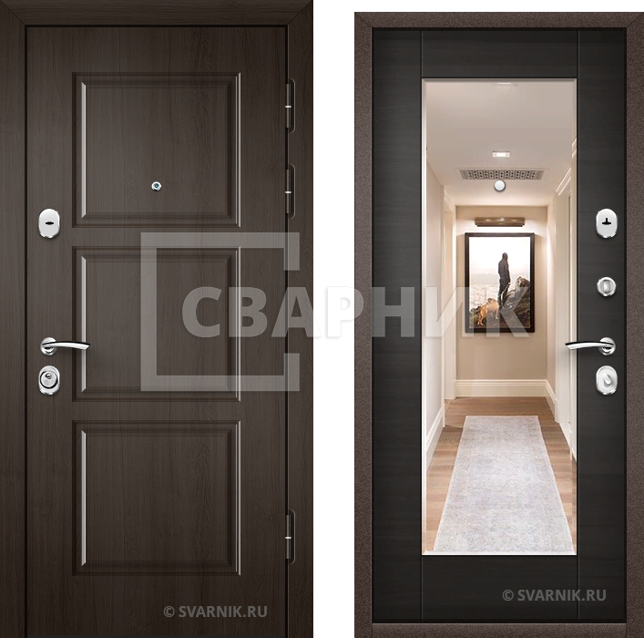 Дверь металлическая внутренняя в квартиру МДФ — массив — фото 1